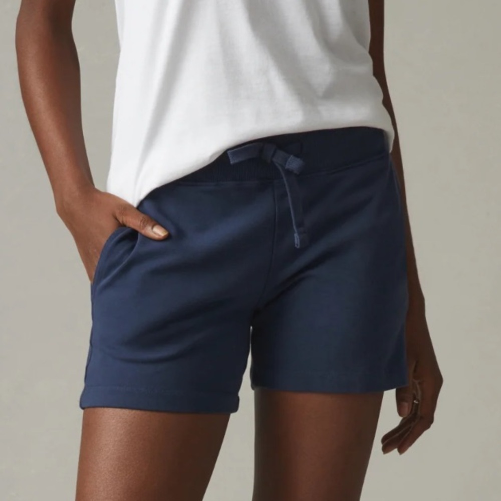 American Giant Women’s Navy Athletic Drawstring Shorts